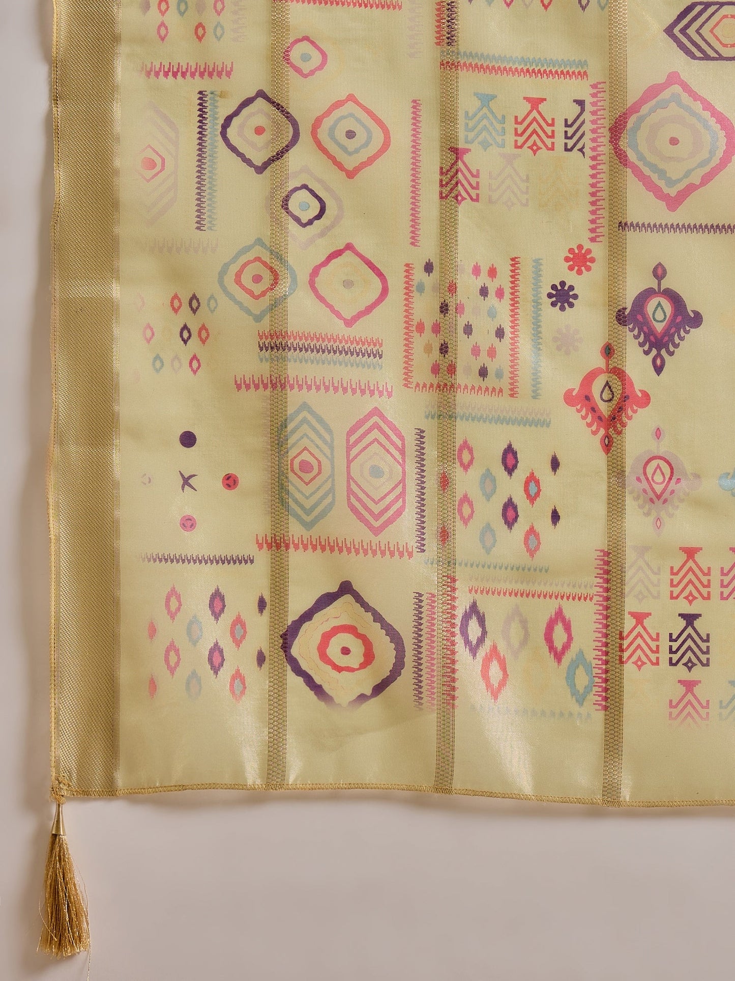 Vasant Women's Embroidered Yellow Silk Blend Straight Suit Set with Dupatta - FitVibe Fashion