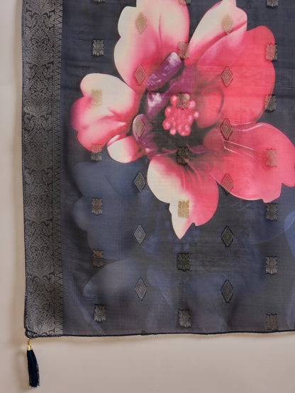 Devanshi Viscose Roman Silk Calf Length Kurta Set Dupatta - FitVibe Fashion