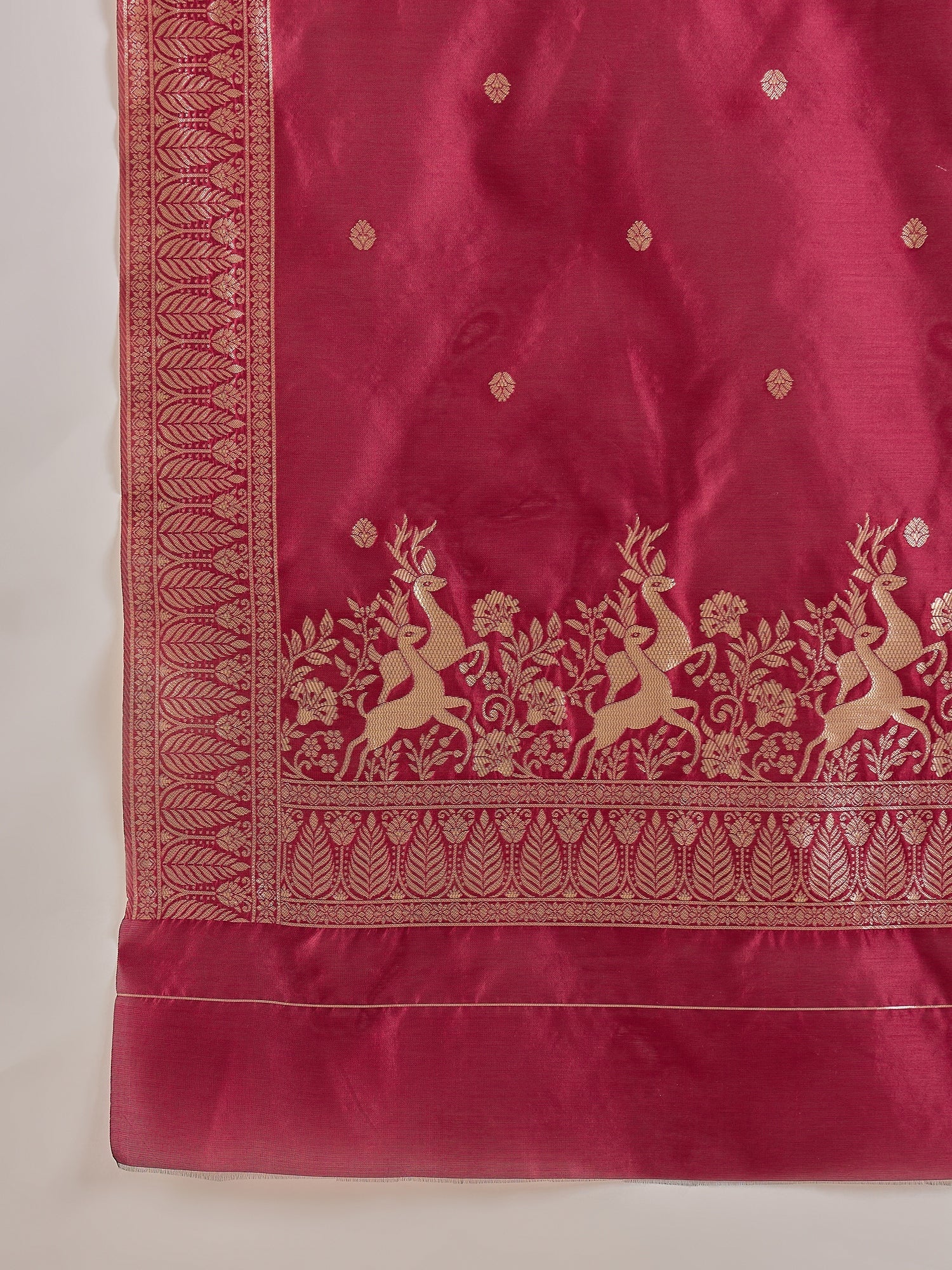 Roop Women's Silk Blend Banarasi Jacquard Zari Woven Straight Kurta Pant with Dupatta Set - FitVibe Fashion