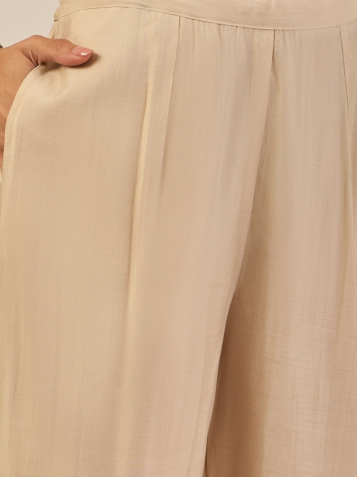 Varnika Women’s Silk Blend Kurta Pant Set with Banarasi Dupatta Embroidered Ethnic Wear for Elegant Look - FitVibe Fashion