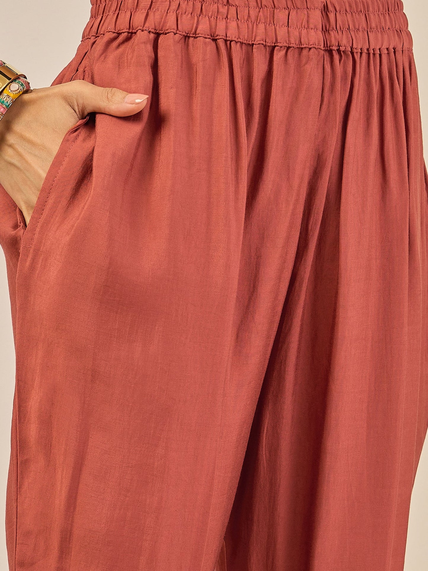 Janvi Peach Embroidered Silk Blend Straight Suit With Dupatta - FitVibe Fashion