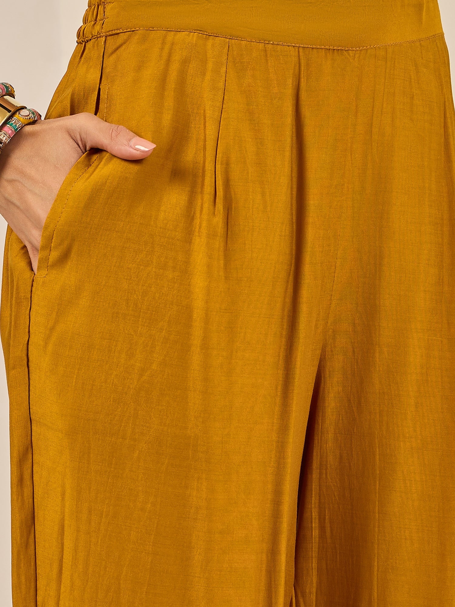 Varnita Women's Embroidered Silk Blend Calf Length Straight Kurta Trouser with Dupatta Set - FitVibe Fashion