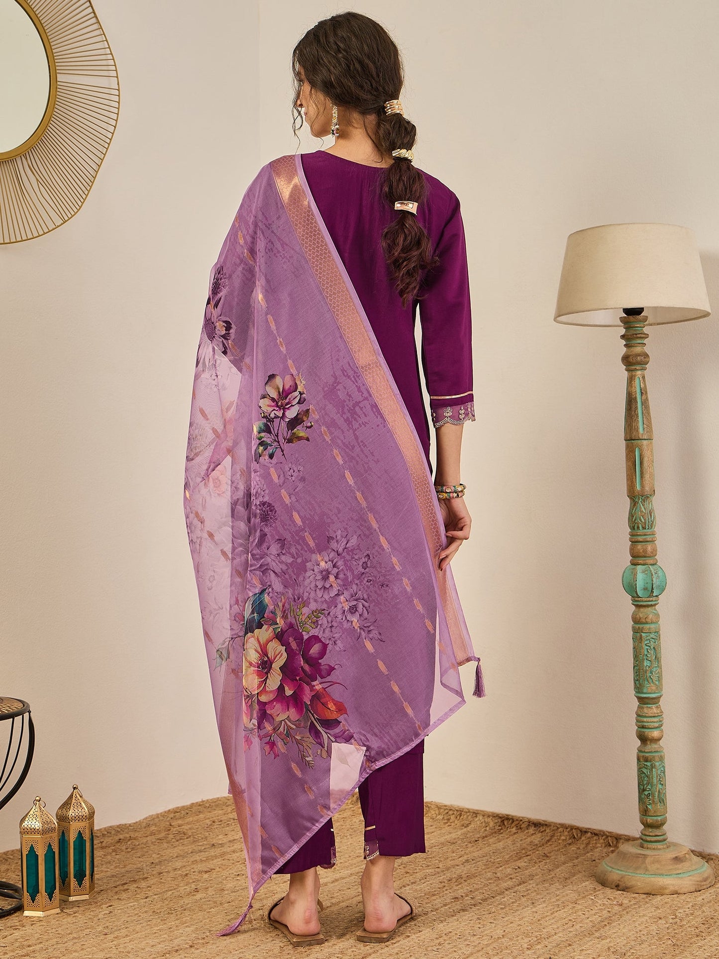 Yamini Women's Ready to Wear Viscose Rayon Silk Kurta Set Lightweight Soft Stylish Ethnic Outfit - FitVibe Fashion