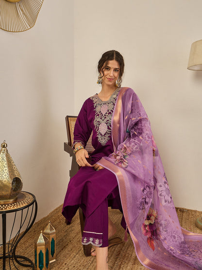 Yamini Women's Ready to Wear Viscose Rayon Silk Kurta Set Lightweight Soft Stylish Ethnic Outfit - FitVibe Fashion