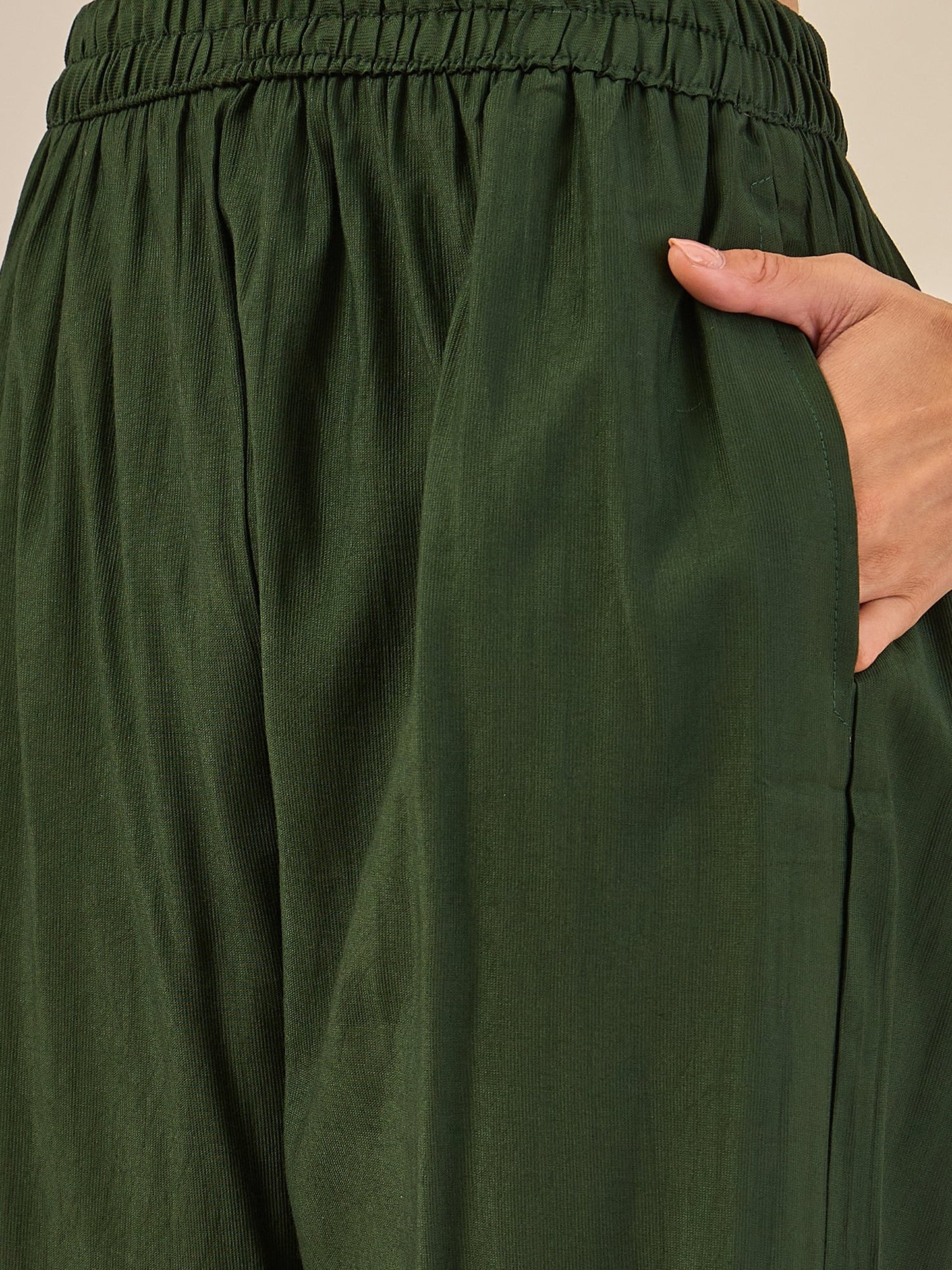 Geeta Women's Ready to Wear Viscose Rayon Silk Kurta Set Lightweight Soft Stylish Ethnic Outfit - FitVibe Fashion