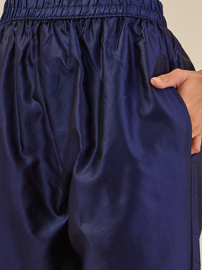 Gulnaar Cotton Silk Kurta Set with Banarasi Minakari Dupatta Zari Work Ready to Wear Elegance - FitVibe Fashion