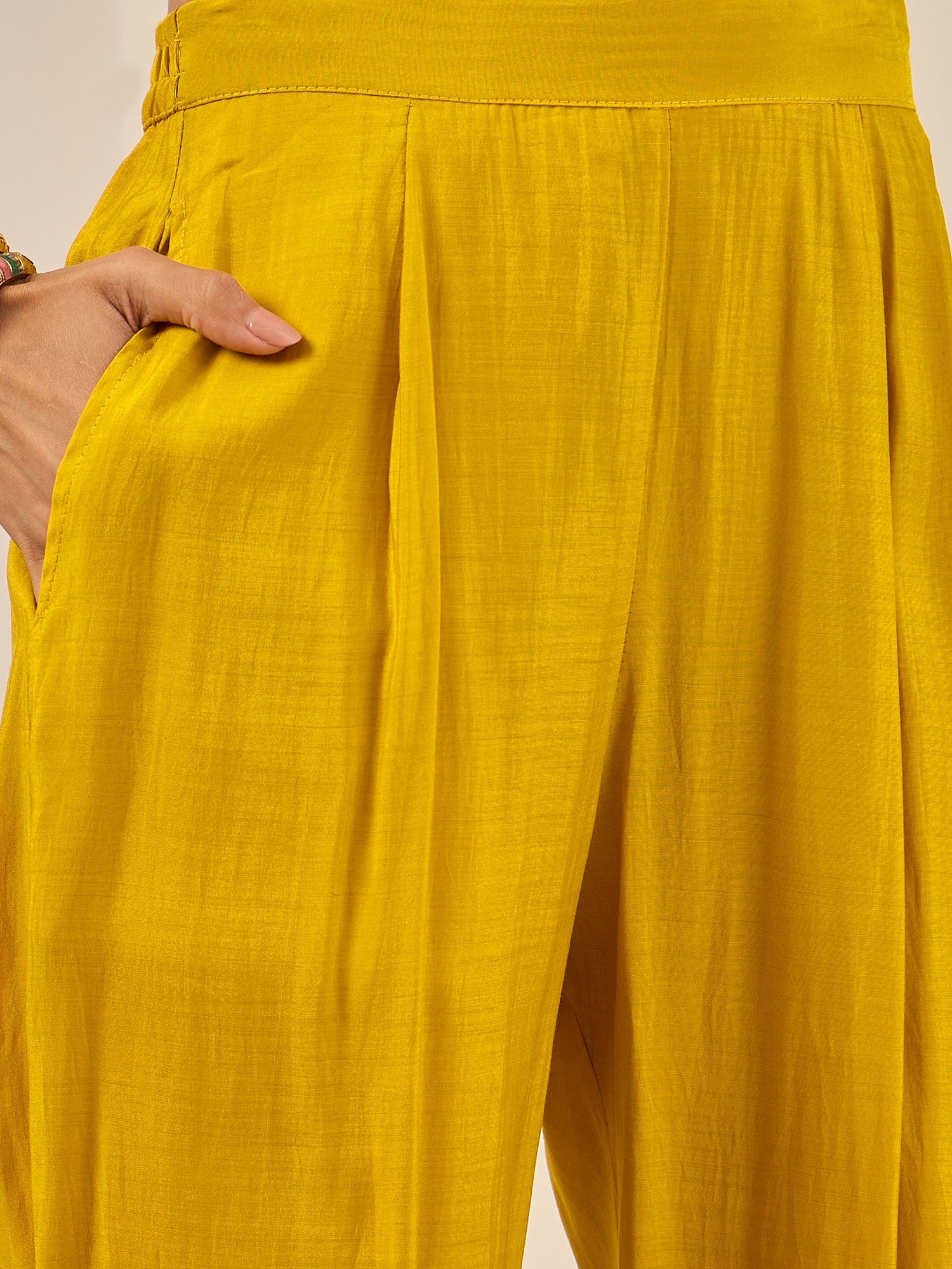 Vedhika Women's Embroidered Silk Blend Calf Length Straight Kurta Trouser with Dupatta Set - FitVibe Fashion