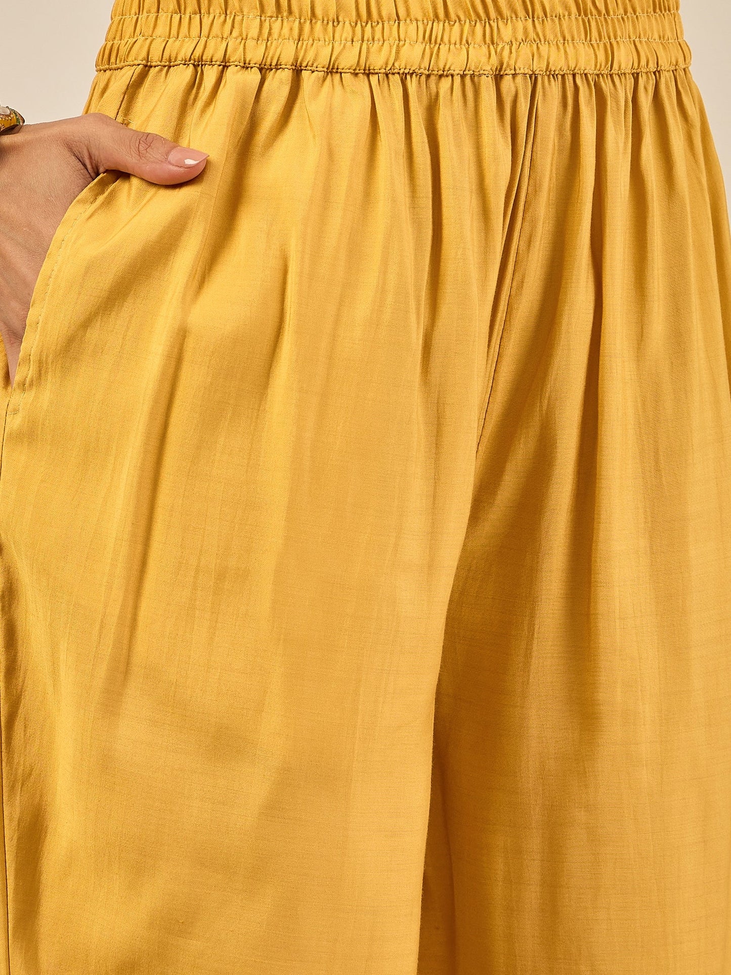 Kajal Elegant Silk Blend Kurta Set with Chanderi Dupatta Ready to Wear Embroidered Party Wear Outfit - FitVibe Fashion