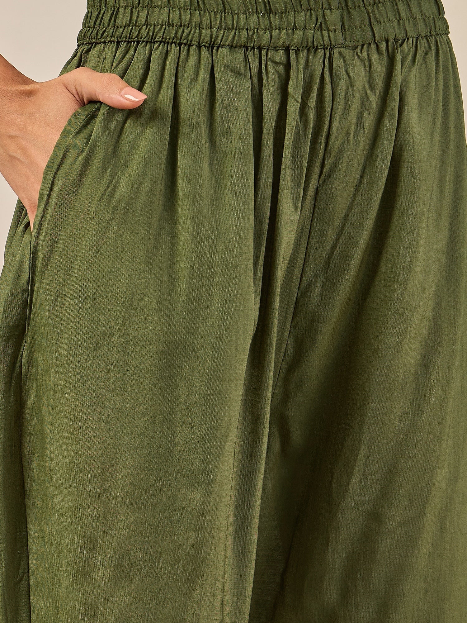 Zehra Women's Embroidered Silk Blend Calf Length Straight Kurta Trouser with Dupatta Set - FitVibe Fashion