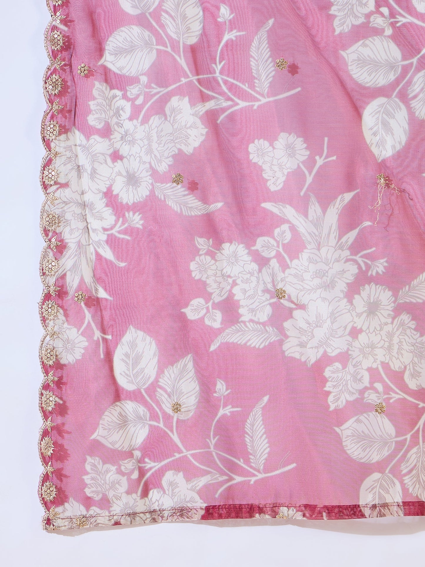 Chitra Charm Maroon Yoke Design Silk Blend Straight Suit With Dupatta - FitVibe Fashion