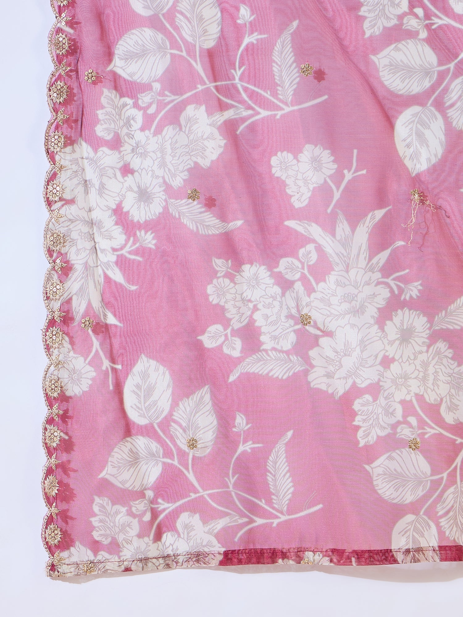 Chitra Charm Maroon Yoke Design Silk Blend Straight Suit With Dupatta - FitVibe Fashion