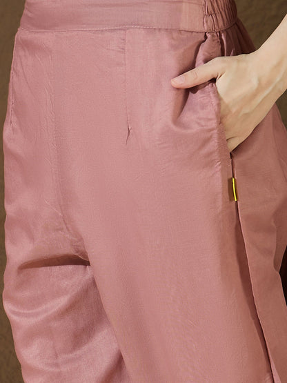 Kriti Women Kurta and Trouser Duppata Set With Embroidery Cotton Blend - FitVibe Fashion