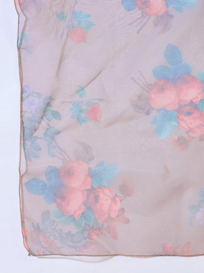 Neelangi Red Women Kurta and Leggings Duppata Set Chanderi Modal Butti - FitVibe Fashion