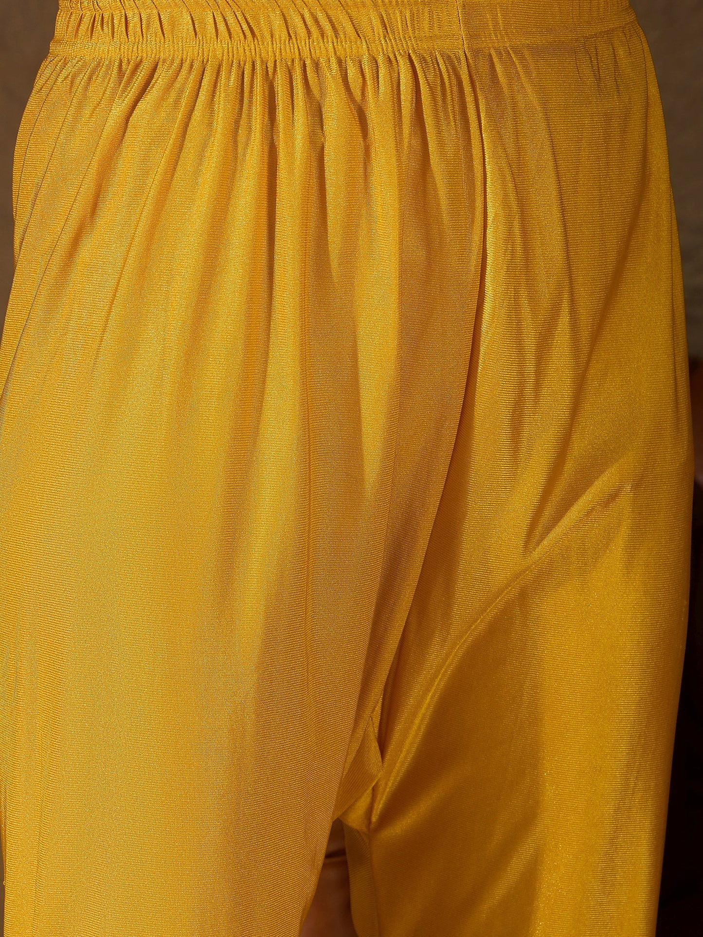 Neelangi yellow Women Kurta and Leggings Duppata Set Chanderi Modal Butti - FitVibe Fashion