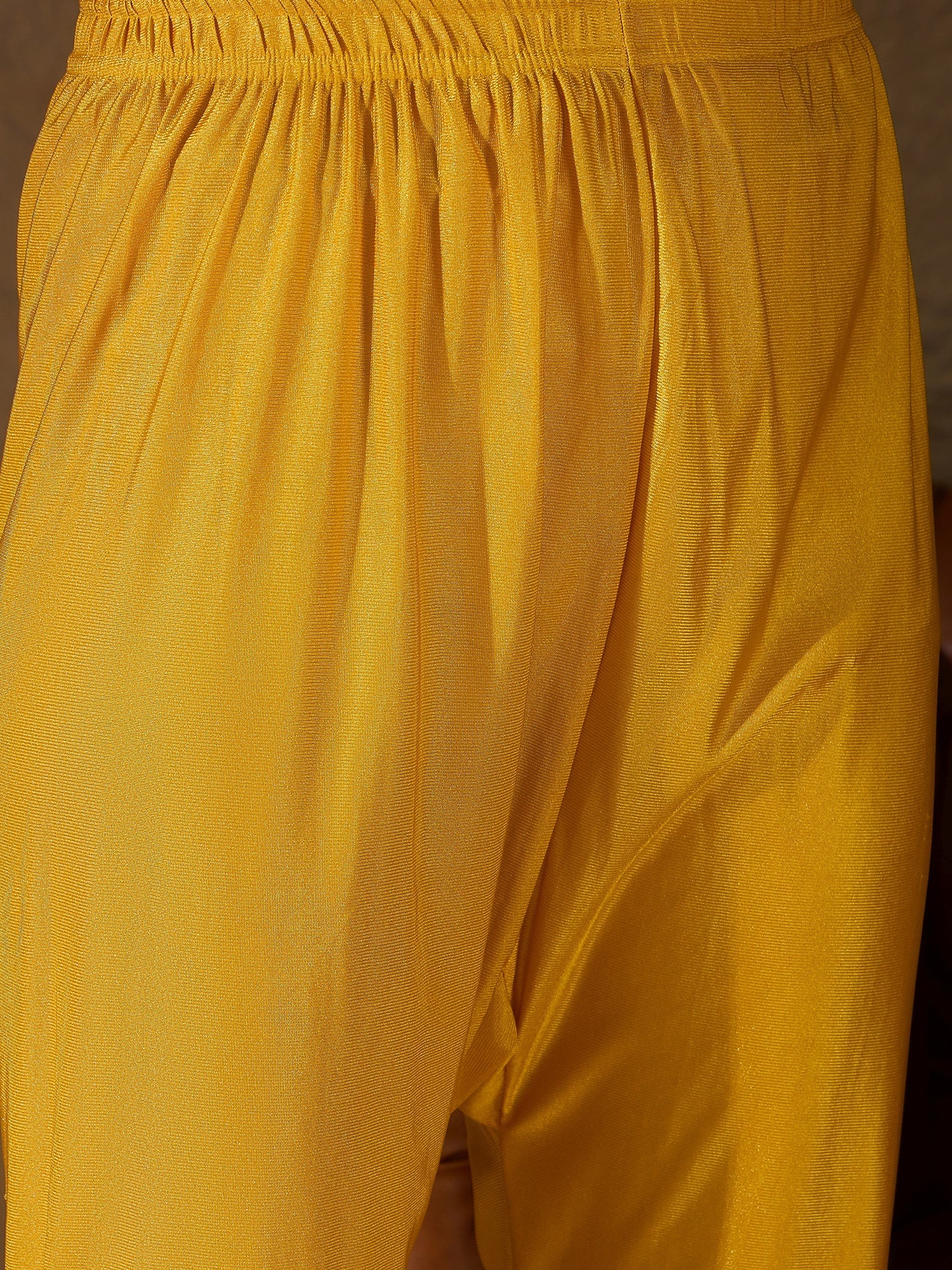 Neelangi yellow Women Kurta and Leggings Duppata Set Chanderi Modal Butti - FitVibe Fashion