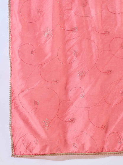 Aarohi red Women Kurta and Pant Sets Silk Blend Fabric