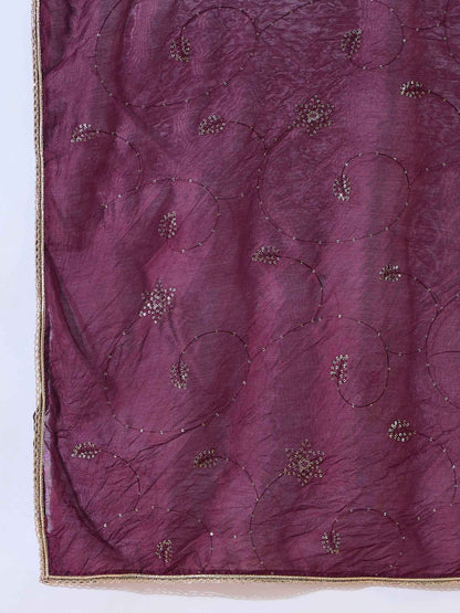 Aarohi lavender Women Kurta and Pant Sets Silk Blend Fabric