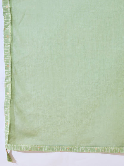 Ritu Women Kurta and Trouser Duppata Set With Embroidery Cotton Blend - FitVibe Fashion