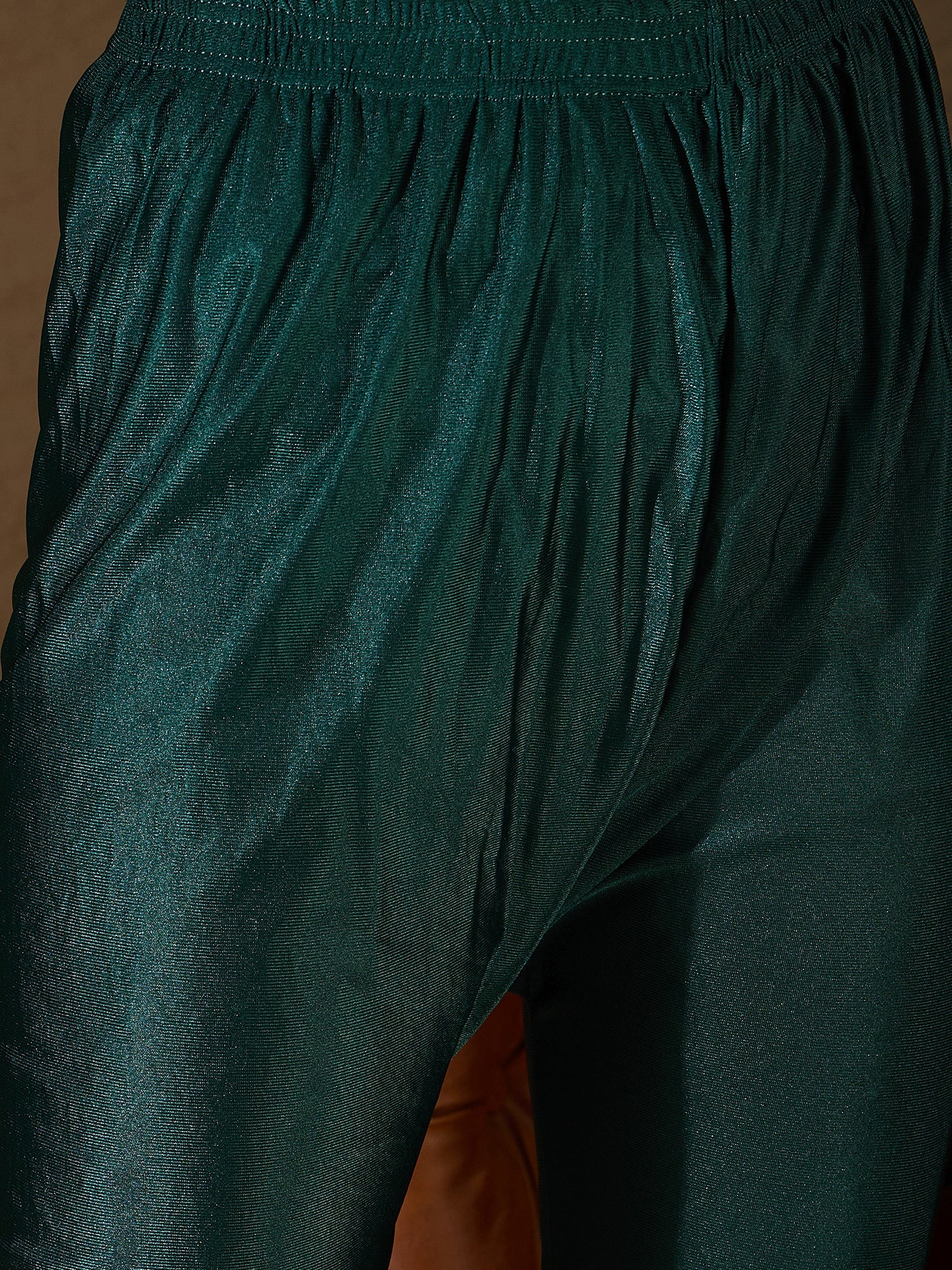 Neelangi Green Women Kurta and Leggings Duppata Set Chanderi Modal Butti - FitVibe Fashion