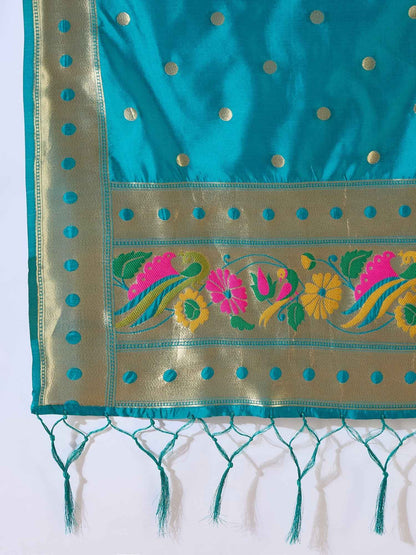 Aanira Rama Cotton Silk Jacquard Kurta Pant With Banarasi Silk dupatta