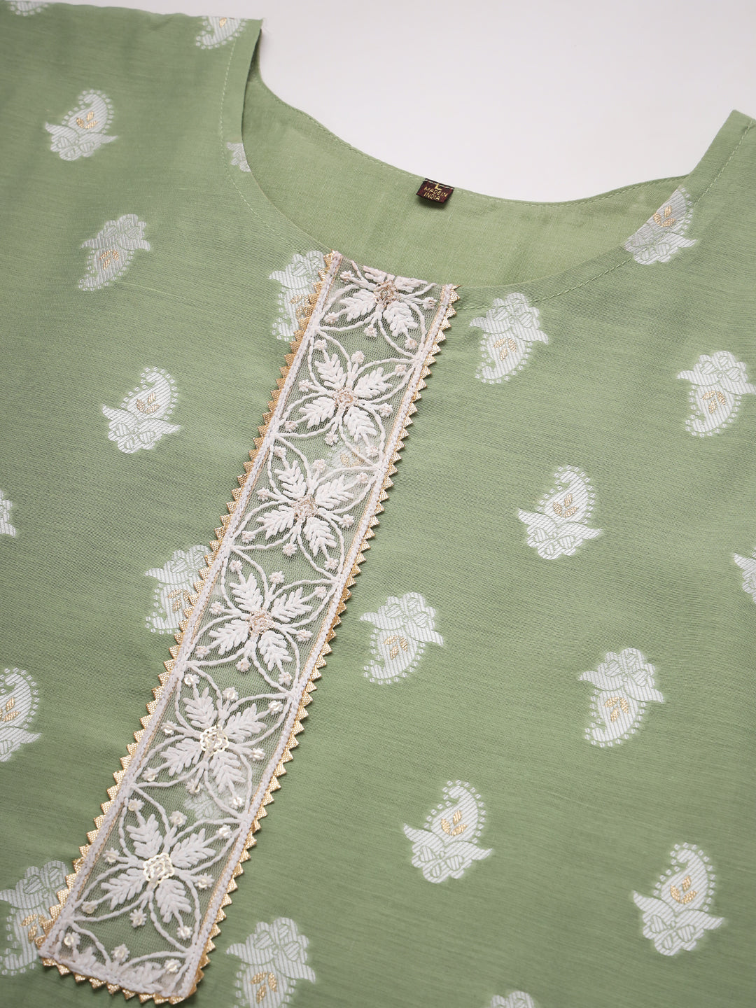 Women Embellished Silk Blend Straight Kurta - FitVibe Fashion