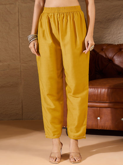 Dhanvi Silk Blend Dori Embroidered Kurta Set - FitVibe Fashion