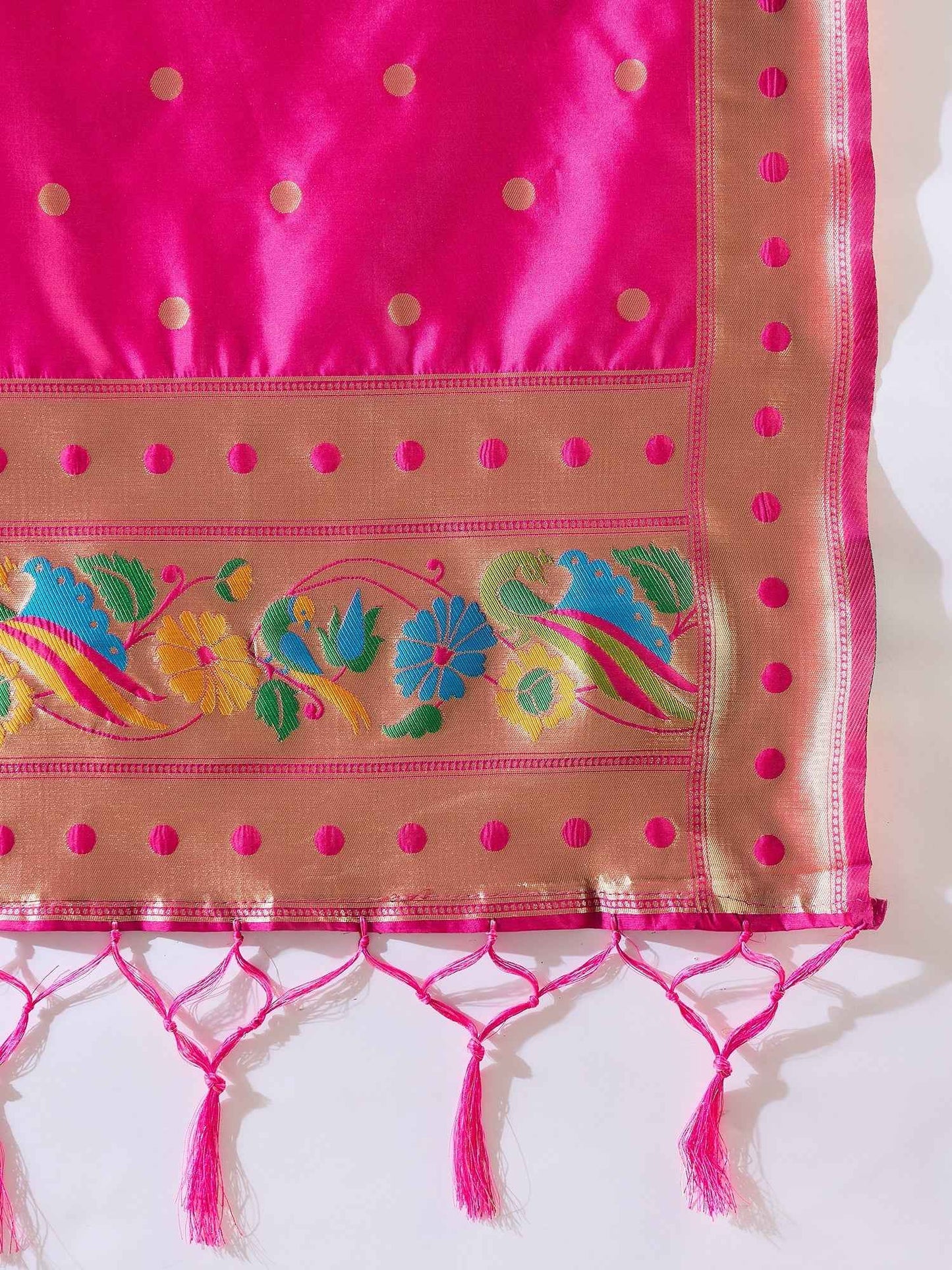 Aanira Pink Cotton Silk Jacquard Kurta Pant With Banarasi Silk dupatta