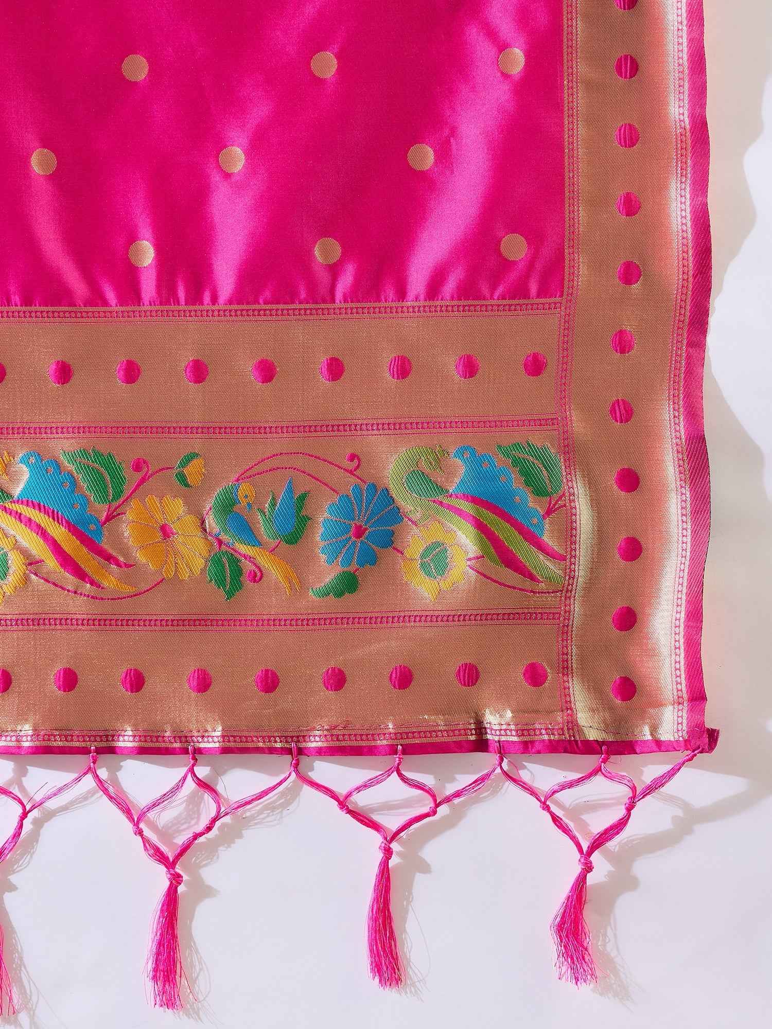 Aanira Pink Cotton Silk Jacquard Kurta Pant With Banarasi Silk dupatta