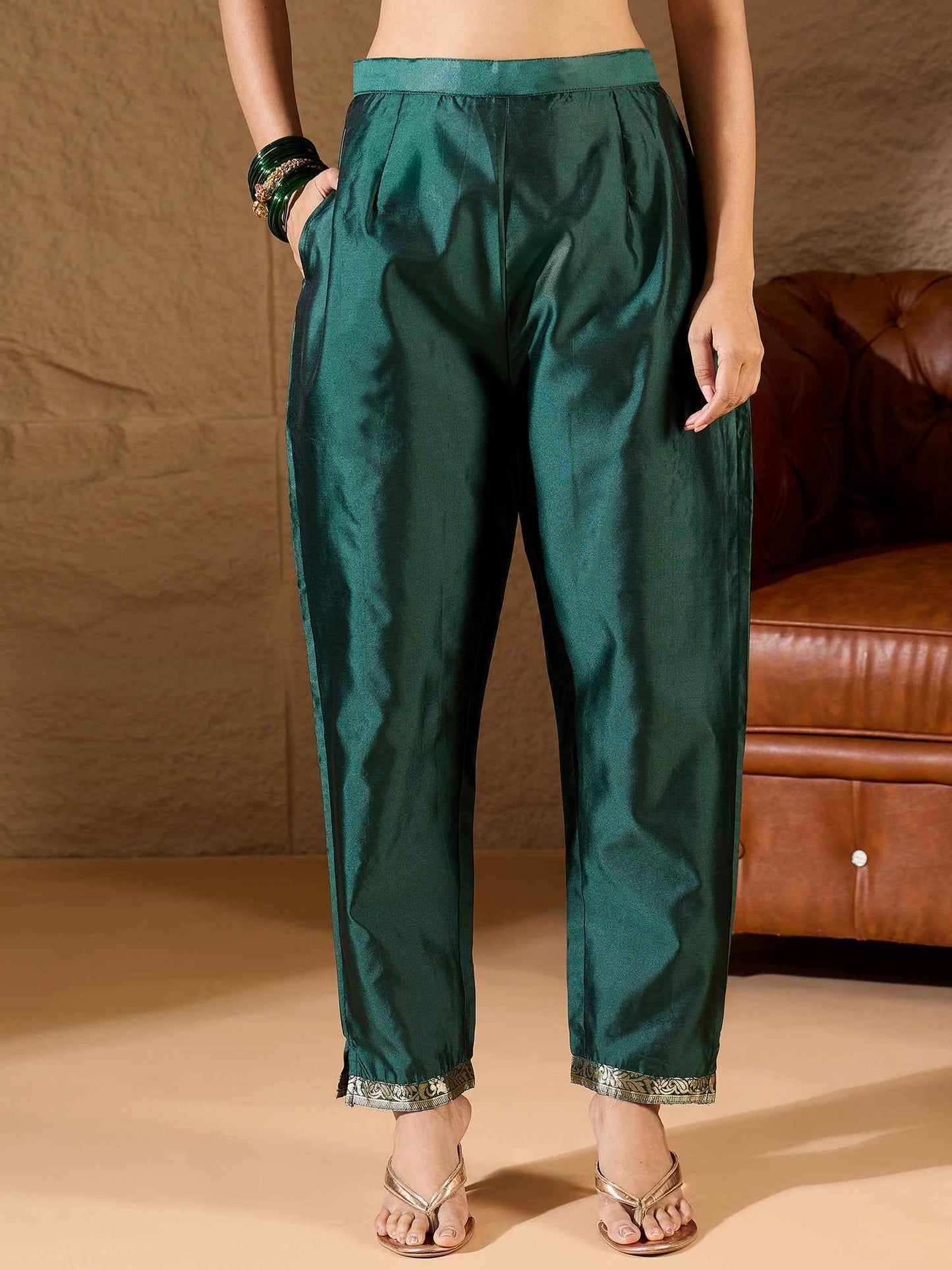 Aangan Ethnic Kurta with Trousers & Dupatta Set