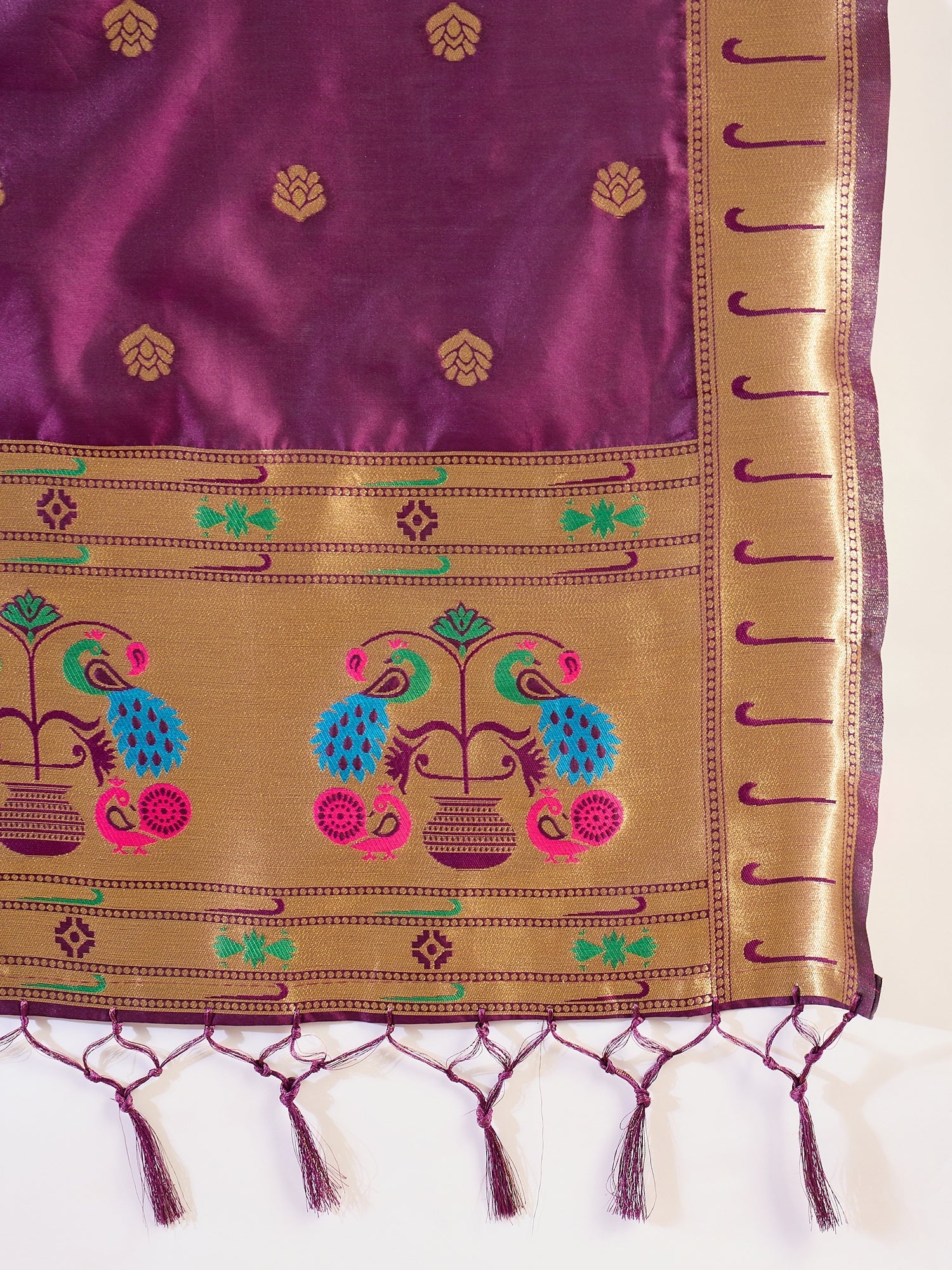 Misty Orchid Purple Meenakari Silk Jacquard Kurta Set Suits - FitVibe Fashion