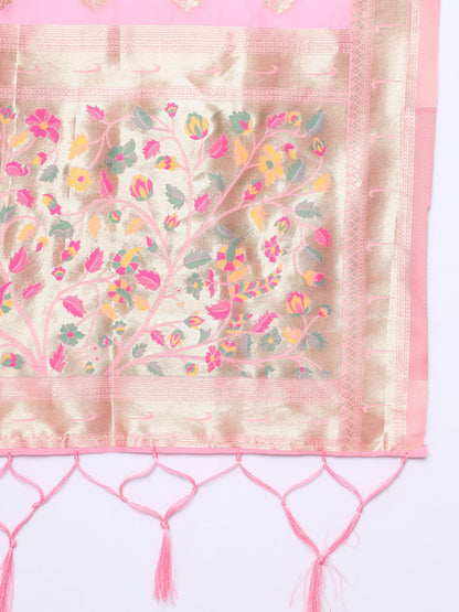 Cotton Silk Jacquard Kurta Pant With Banarasi Silk dupatta