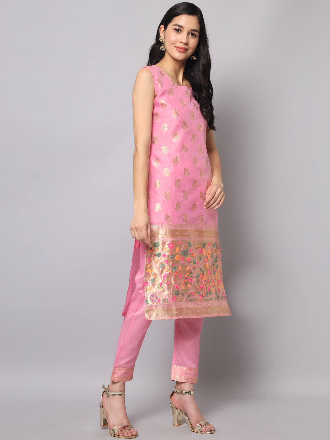 Cotton Silk Jacquard Kurta Pant With Banarasi Silk dupatta - FitVibe Fashion