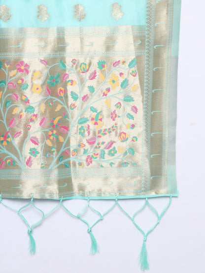 Cotton Silk Jacquard Kurta Pant With Banarasi Silk dupatta