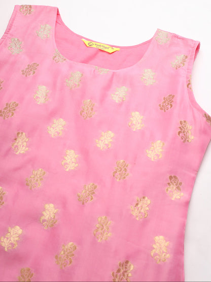 Cotton Silk Jacquard Kurta Pant With Banarasi Silk dupatta