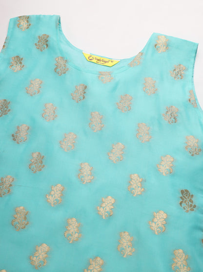 Cotton Silk Jacquard Kurta Pant With Banarasi Silk dupatta