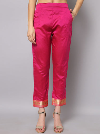 Cotton Silk Jacquard Kurta Pant With Banarasi Silk dupatta - FitVibe Fashion