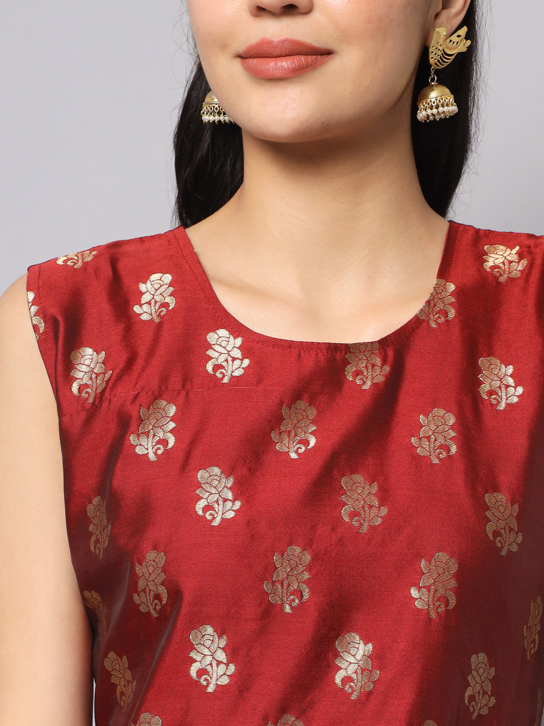 Cotton Silk Jacquard Kurta Pant With Banarasi Silk dupatta - FitVibe Fashion