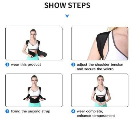 FitVibe Adjustable Posture Corrector Belt [with Free E-Book For Maintain Right Posture]
