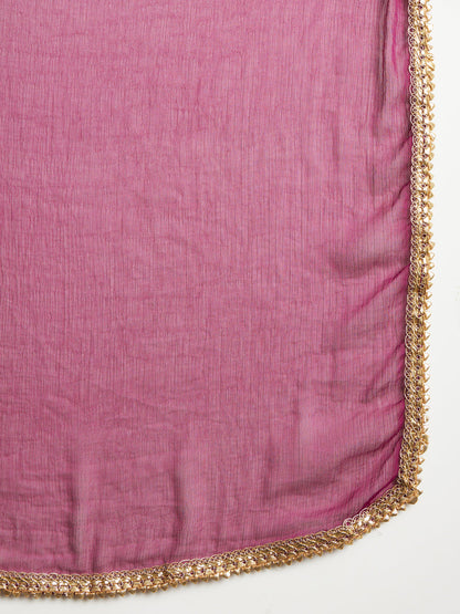 Rajsi Women Flared Kurta and Trousers Pant Set Cotton Silk Blend - FitVibe Fashion