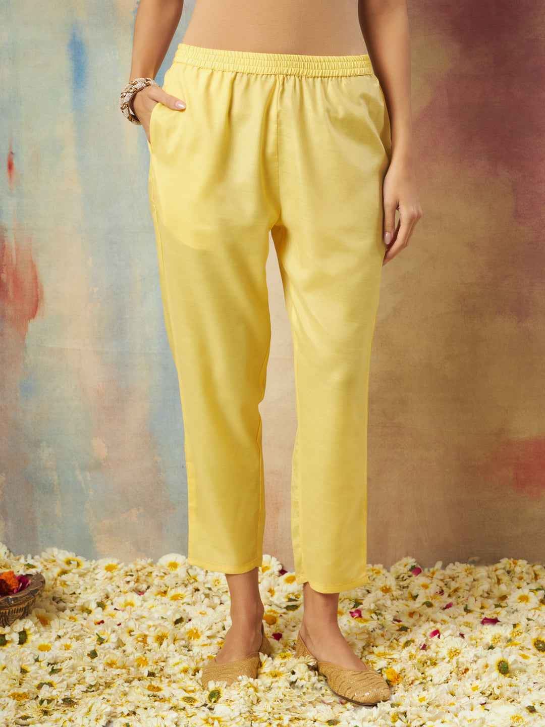 Anokhi Women Kurta and Trouser Duppata Set chanderi modal Butti