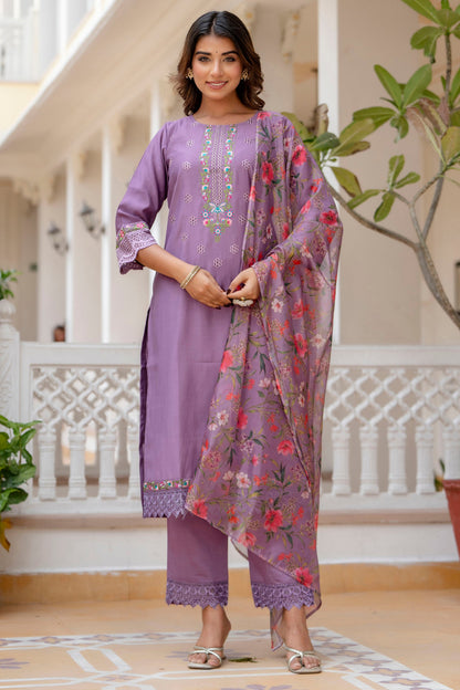 Rupa Women Kurta and Pant Sets Viscose Roman Silk Fabric - FitVibe Fashion