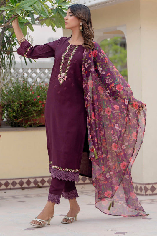 Siddhi Women Kurta and Pant Sets Viscose Roman Silk Fabric - FitVibe Fashion