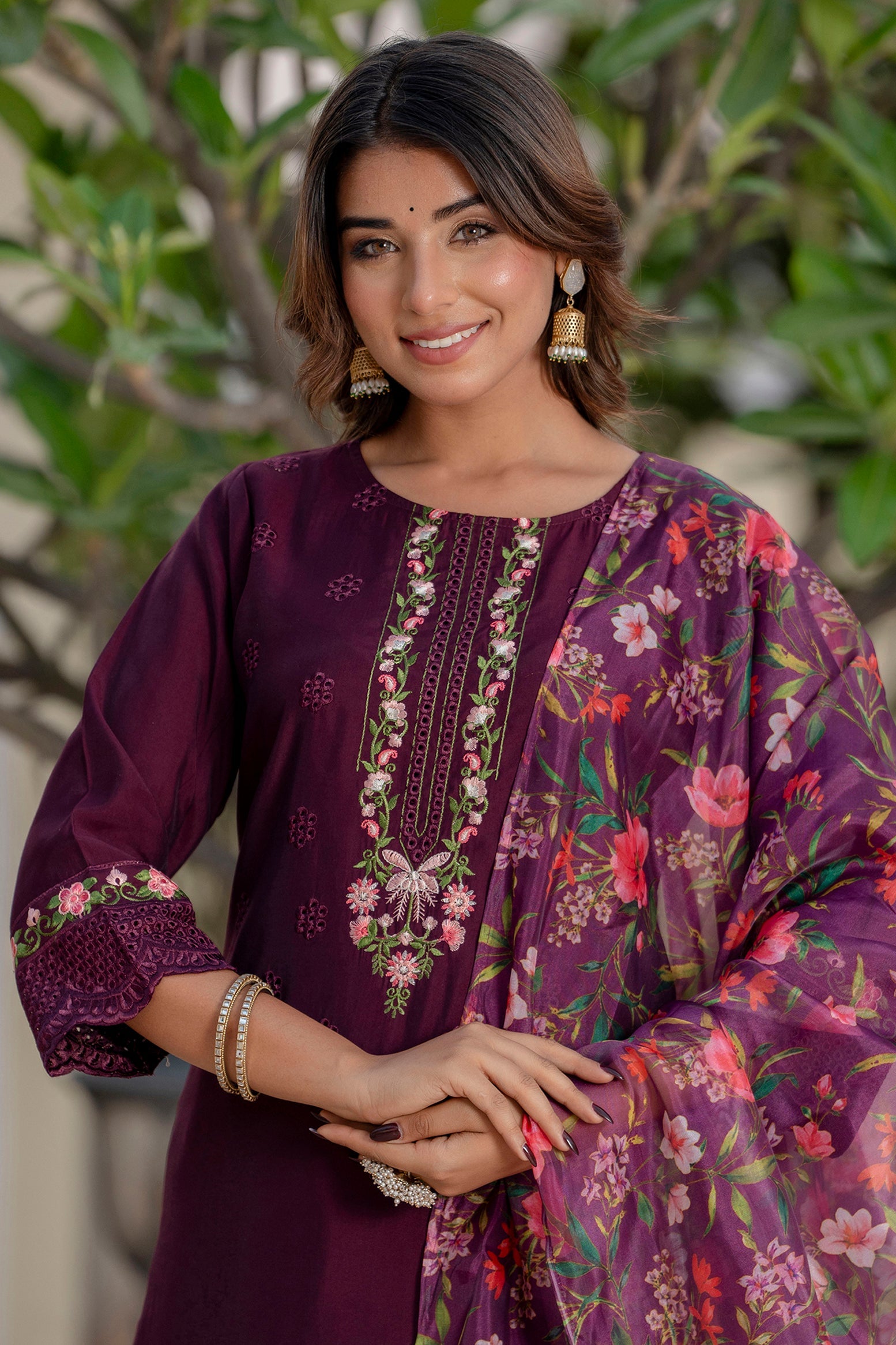 Siddhi Women Kurta and Pant Sets Viscose Roman Silk Fabric - FitVibe Fashion