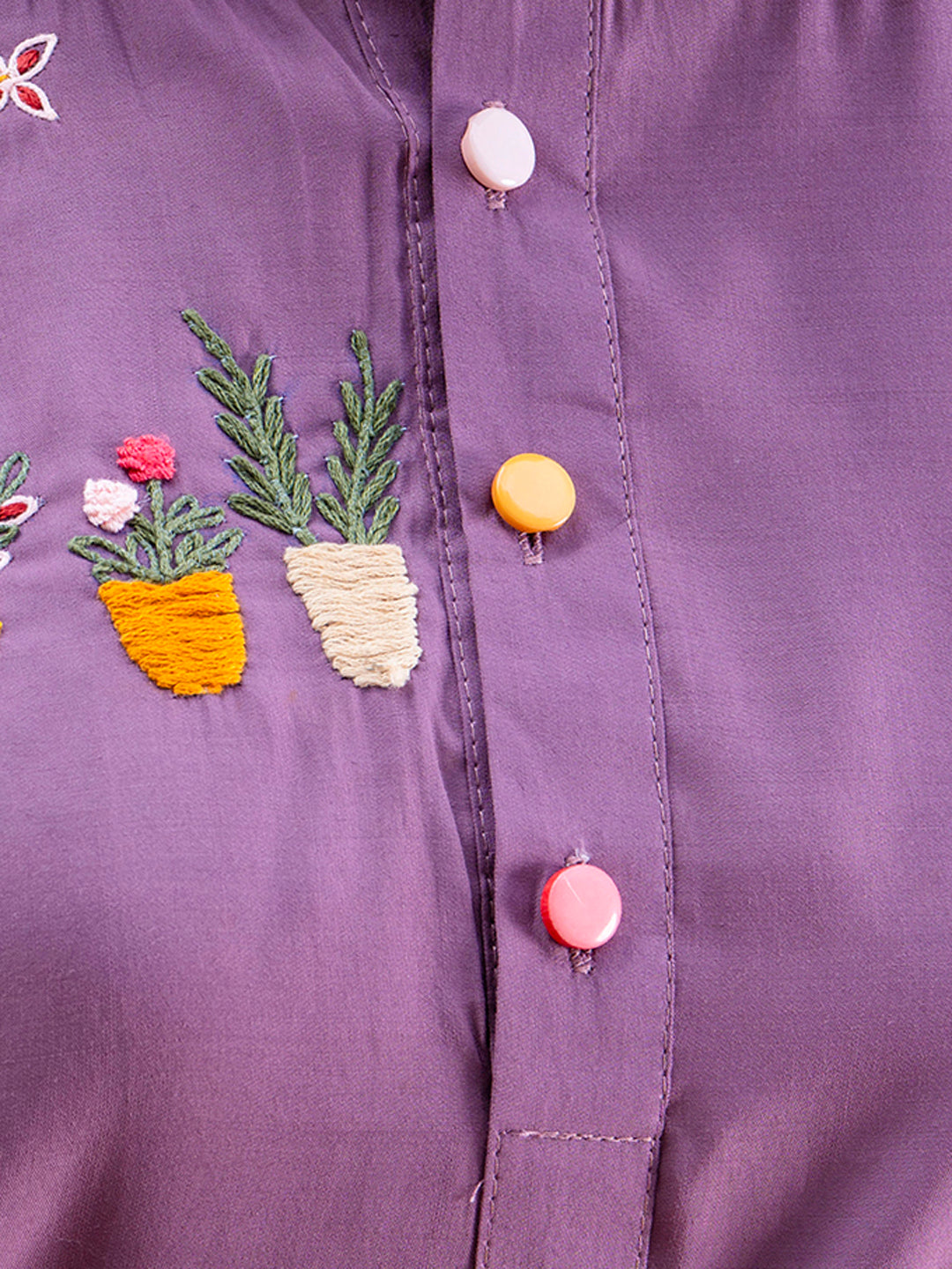 Women Solid Hand Work Embroidered Silk Blend Co-Ords Sets - FitVibe Fashion