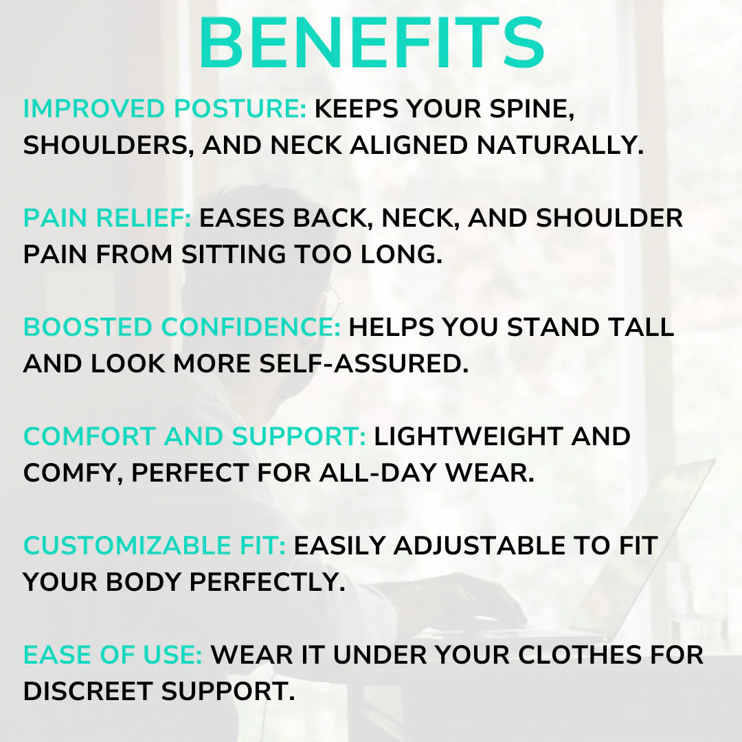 FitVibe Adjustable Posture Corrector Belt [with Free E-Book For Maintain Right Posture]
