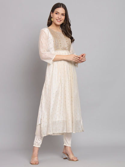 Pratibha Kurta and Leggings Dupatta Set chanderi modal Butti - FitVibe Fashion