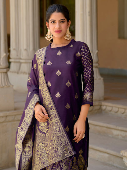 Cotton Silk Kurta and Pant Set with Banarasi Silk Dupatta - FitVibe Fashion