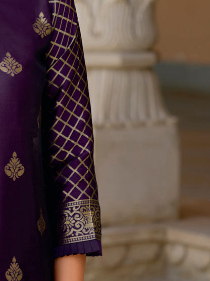 Cotton Silk Kurta and Pant Set with Banarasi Silk Dupatta - FitVibe Fashion