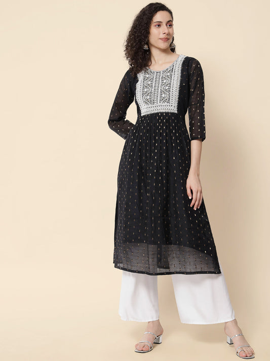 Kritika Women Chanderi Modal Butti kurta - FitVibe Fashion