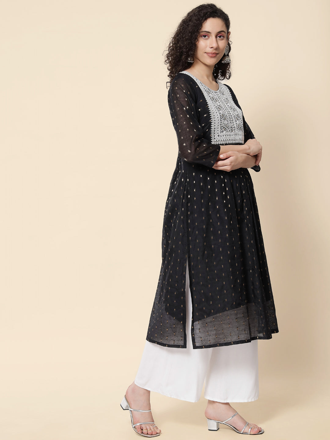 Kritika Women Chanderi Modal Butti kurta - FitVibe Fashion